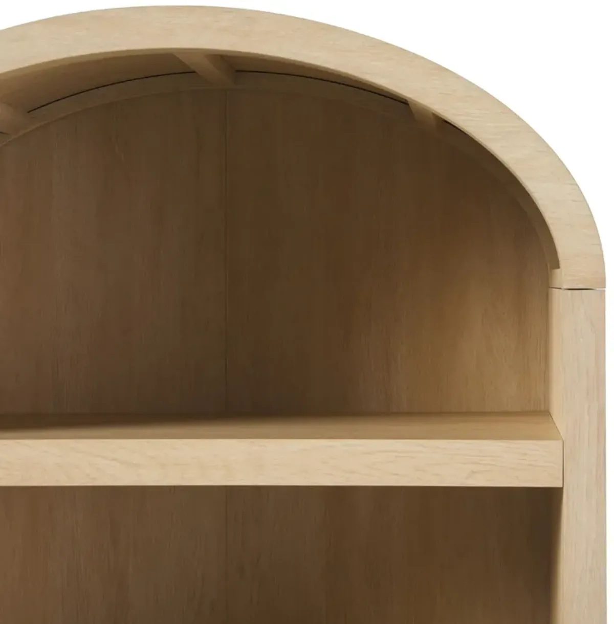 Modern 5 Shelf Open Arched Bookshelf