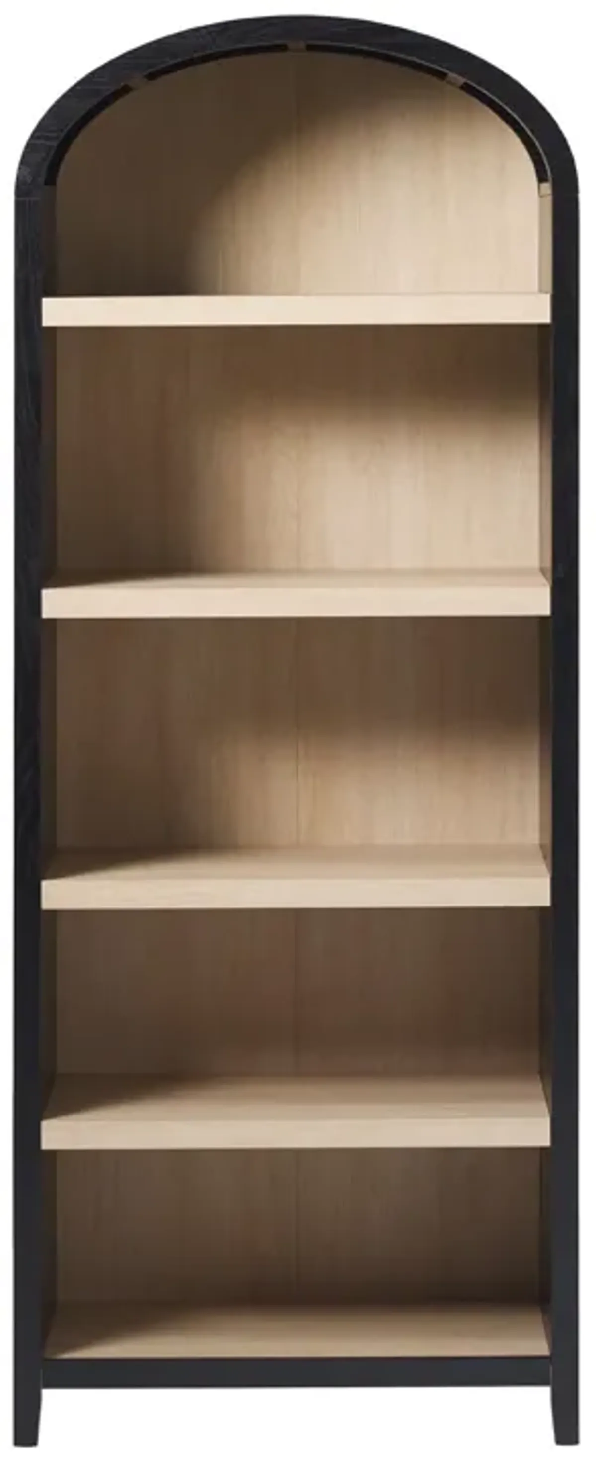 Modern 5 Shelf Open Arched Bookshelf