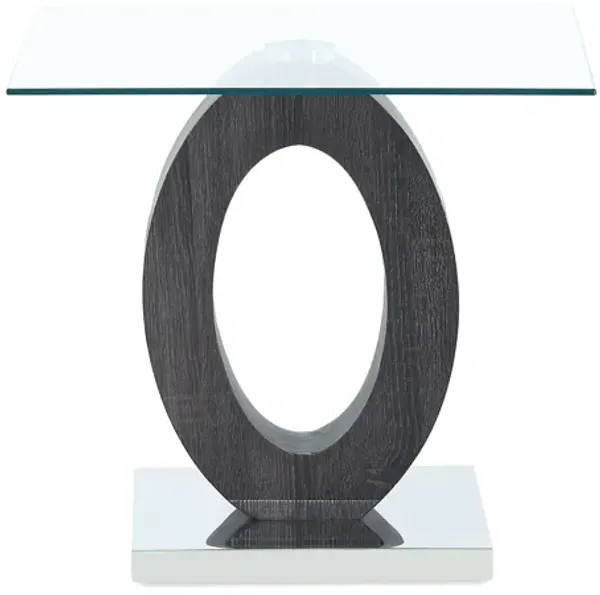 Tracker - End Table - Brown White