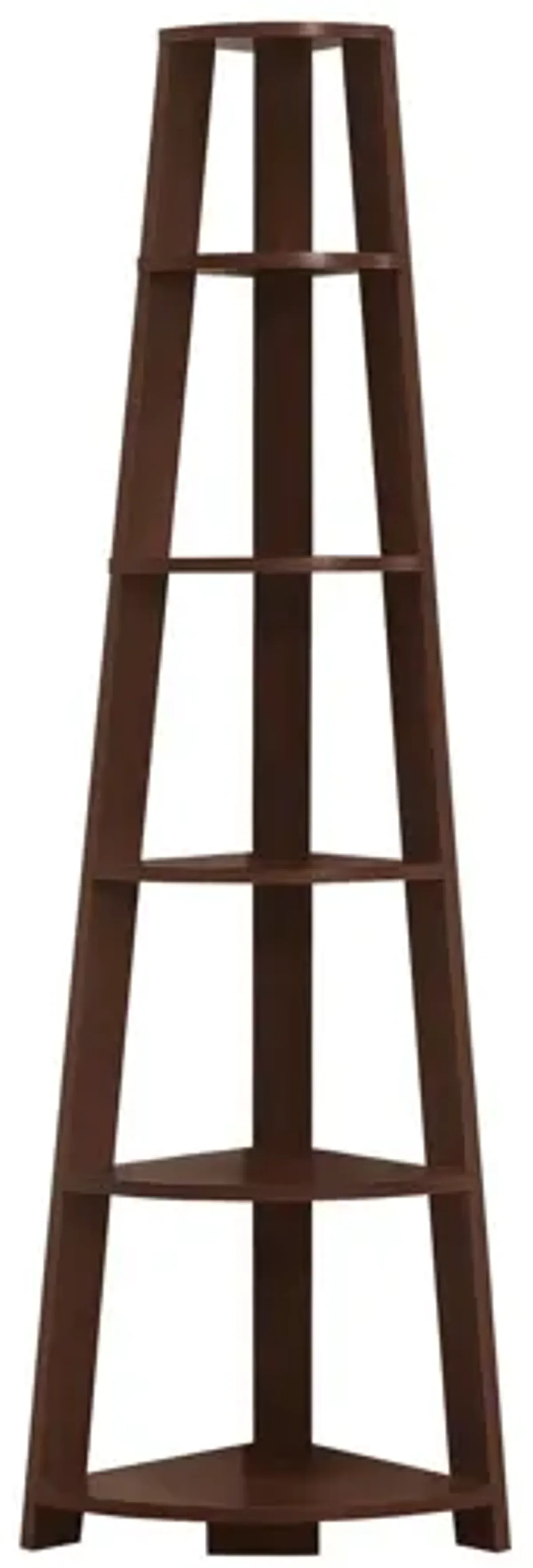 Bookshelf, Bookcase, Etagere, Corner, 5 Tier, For Office, Contemporary & Modern - Cherry