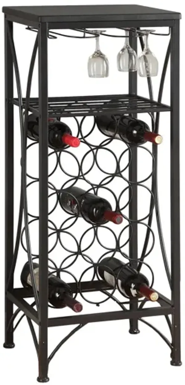 Home Bar, Wine Rack, Transitional - Black