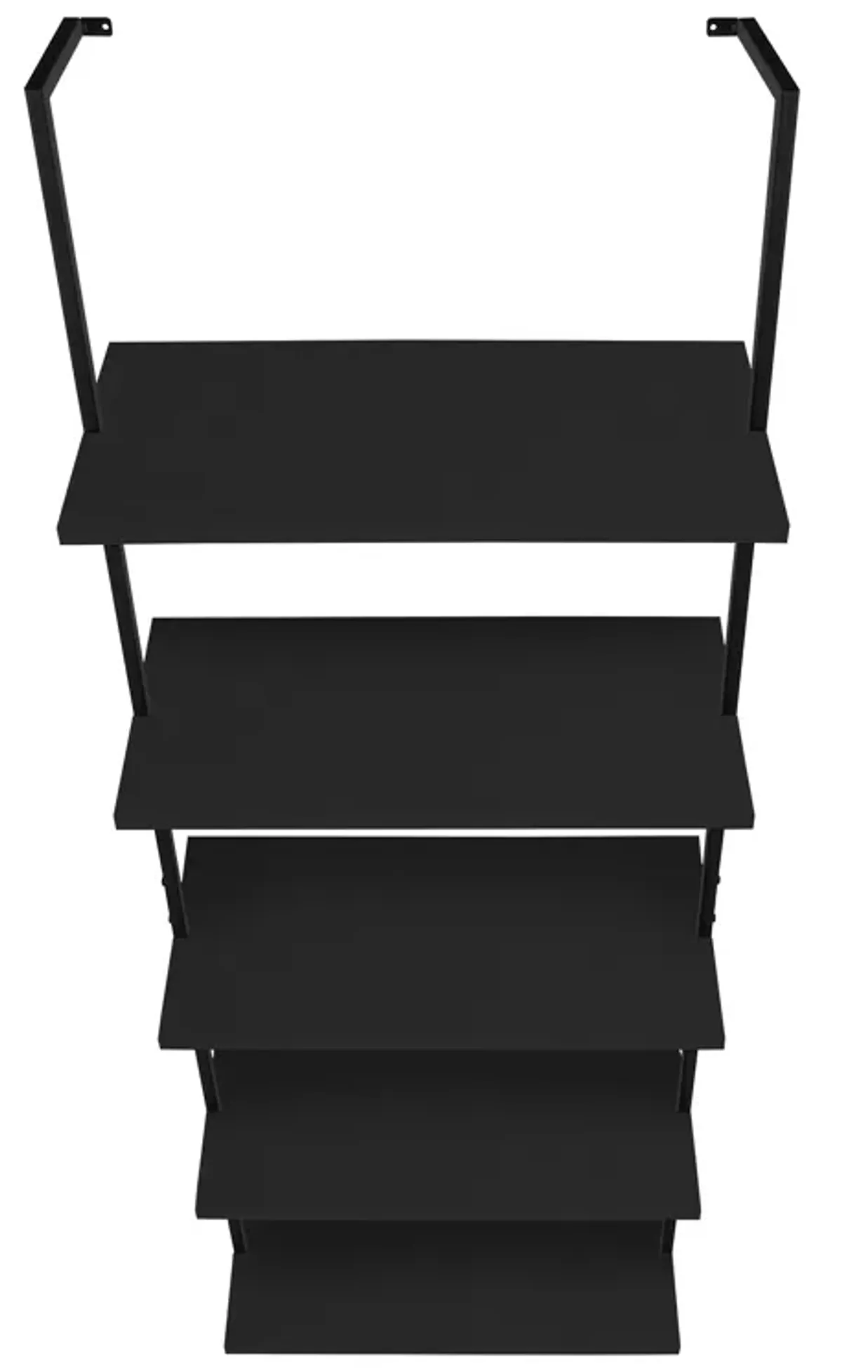 Bookshelf, Bookcase, Etagere, Ladder, 5 Tier, For Office, Contemporary & Modern - Black