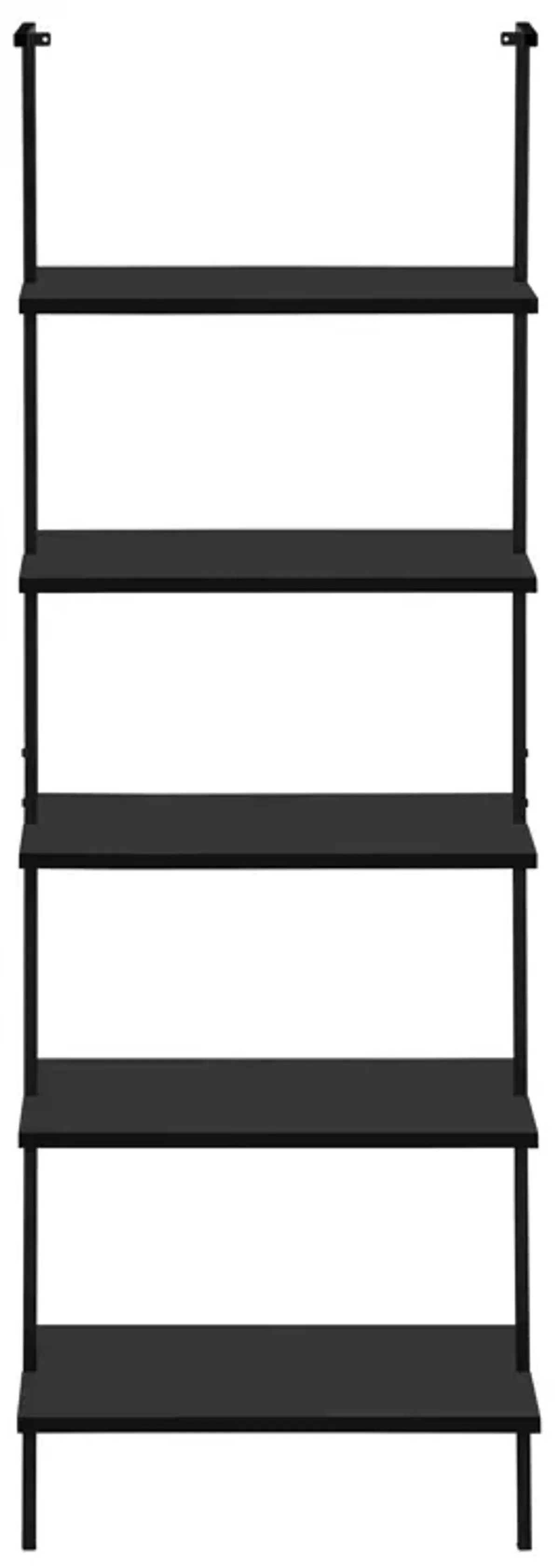 Bookshelf, Bookcase, Etagere, Ladder, 5 Tier, For Office, Contemporary & Modern - Black