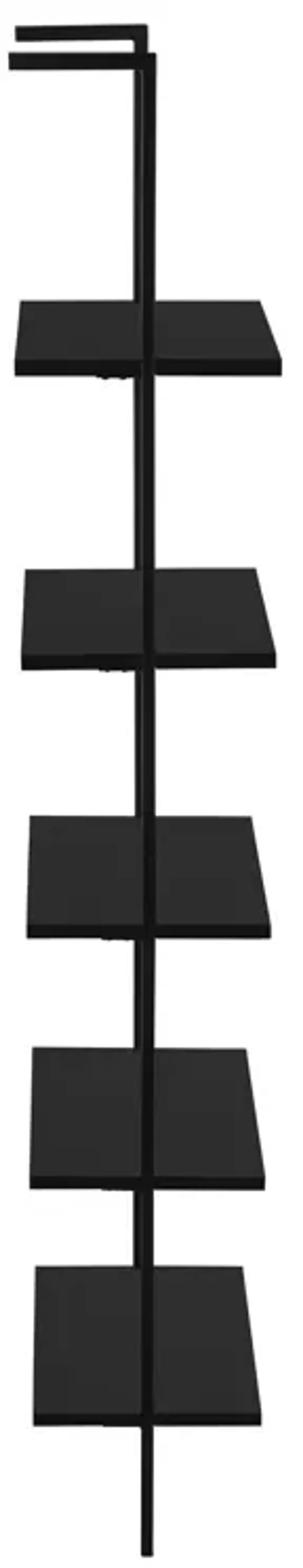 Bookshelf, Bookcase, Etagere, Ladder, 5 Tier, For Office, Contemporary & Modern - Black