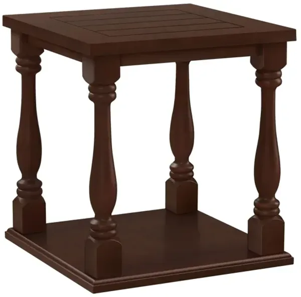 Accent Table, 2 Tier, Square, Traditional - Espresso