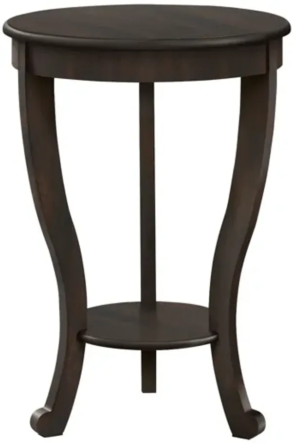 Accent End Table, 2 Tier, Traditional - Walnut