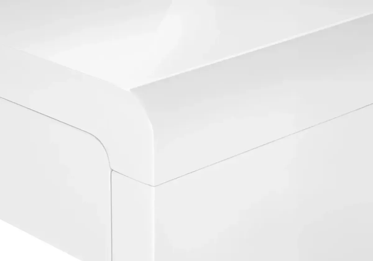 Computer Desk For Home Office, Storage Drawers, Contemporary & Modern - White