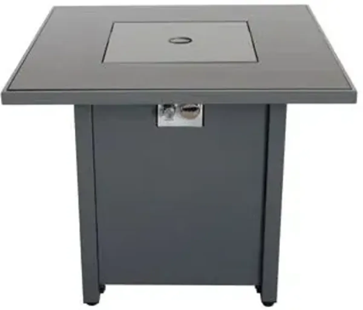 Outdoor Fire Pit Table With Lid - Gray