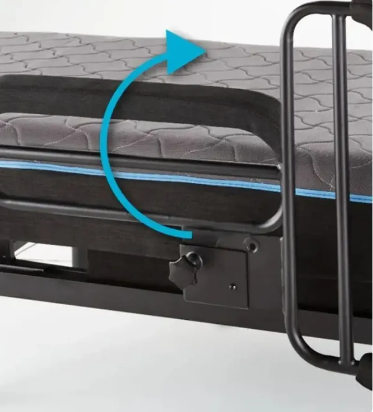 Adjustable Sleep To Stand Bed With Convenient Lift Assist Txl - Blue