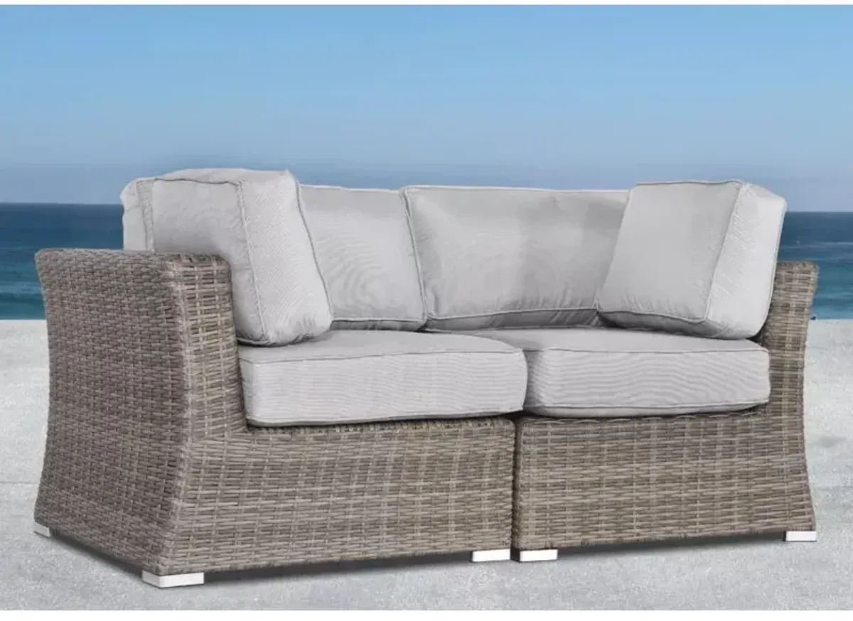 Outdoor Loveseat With Cushions - Gray Mix