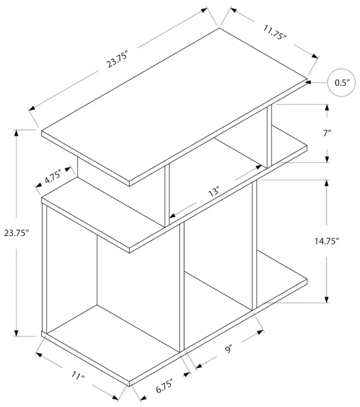 Accent Table, Side Contemporary Design