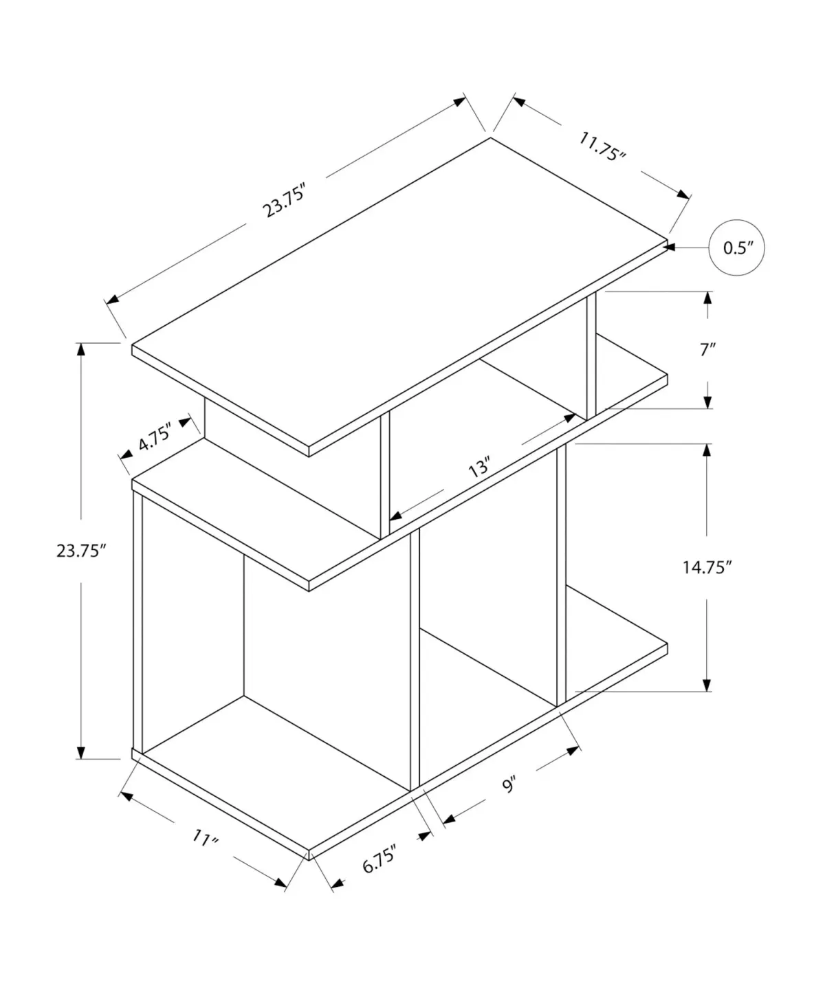 Accent Table, Side Contemporary Design