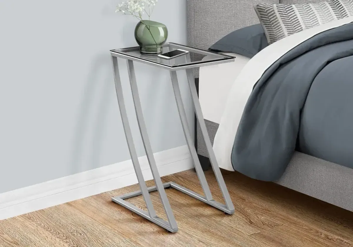 Accent Table, C - Shaped, Sturdy Construction, Contemporary & Modern