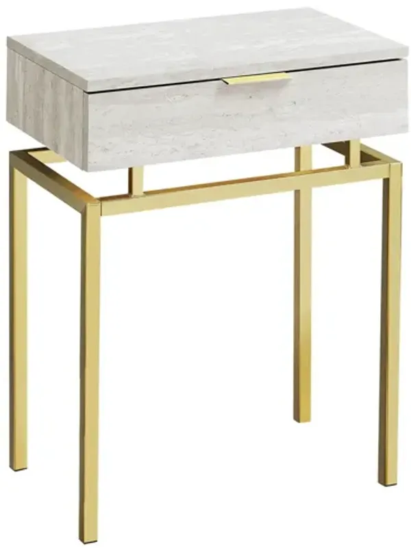 Spacious Table Top Accent Side Table, Storage Drawer, Contemporary & Modern