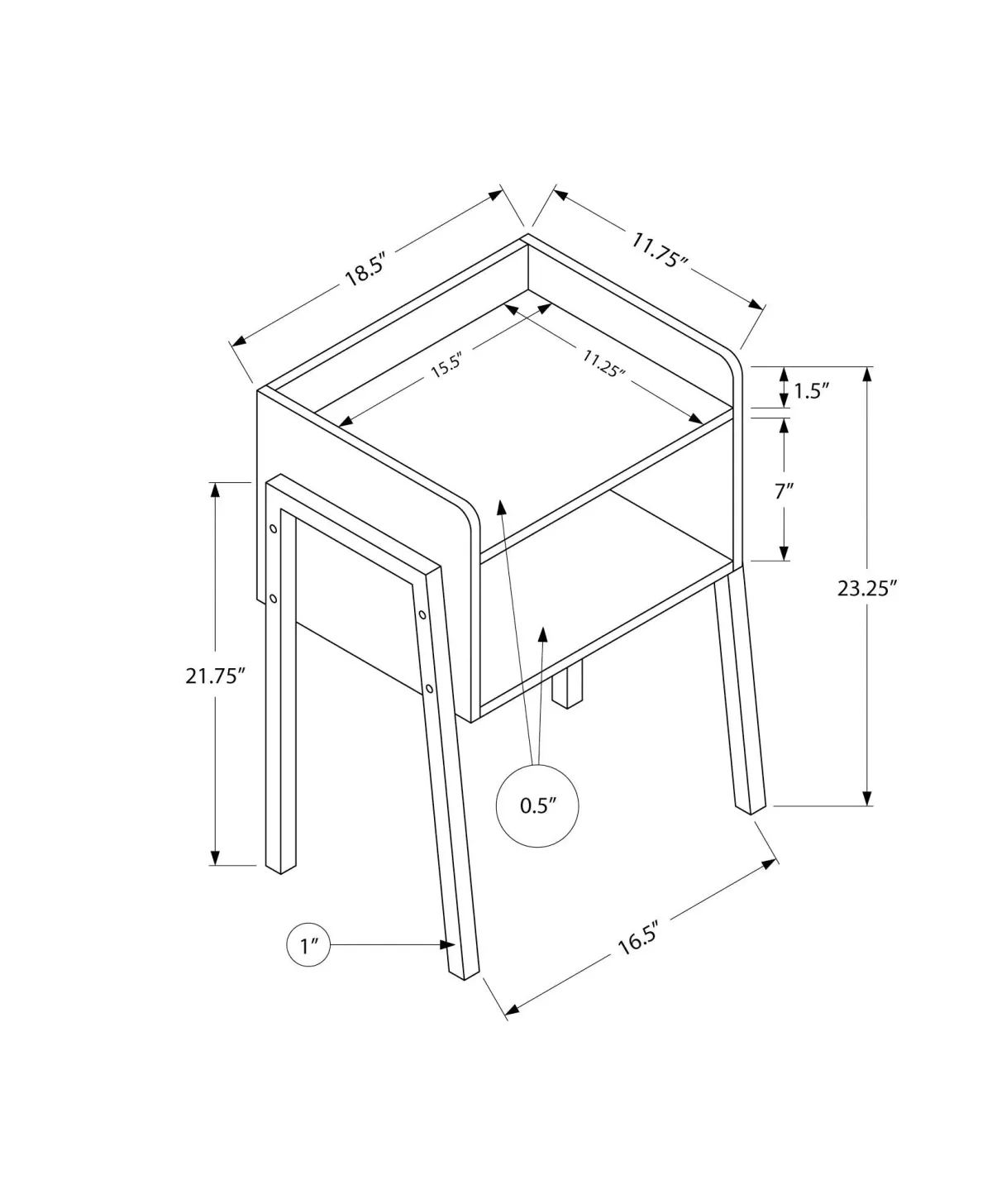 Accent Table, Side Contemporary & Modern Design