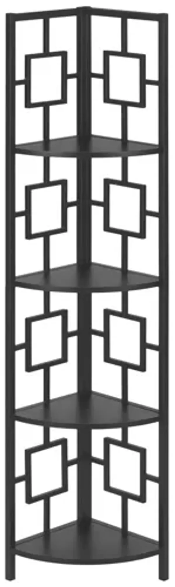 4 Tier Bookshelf, Bookcase, Etagere, Corner, For Office, Contemporary & Modern