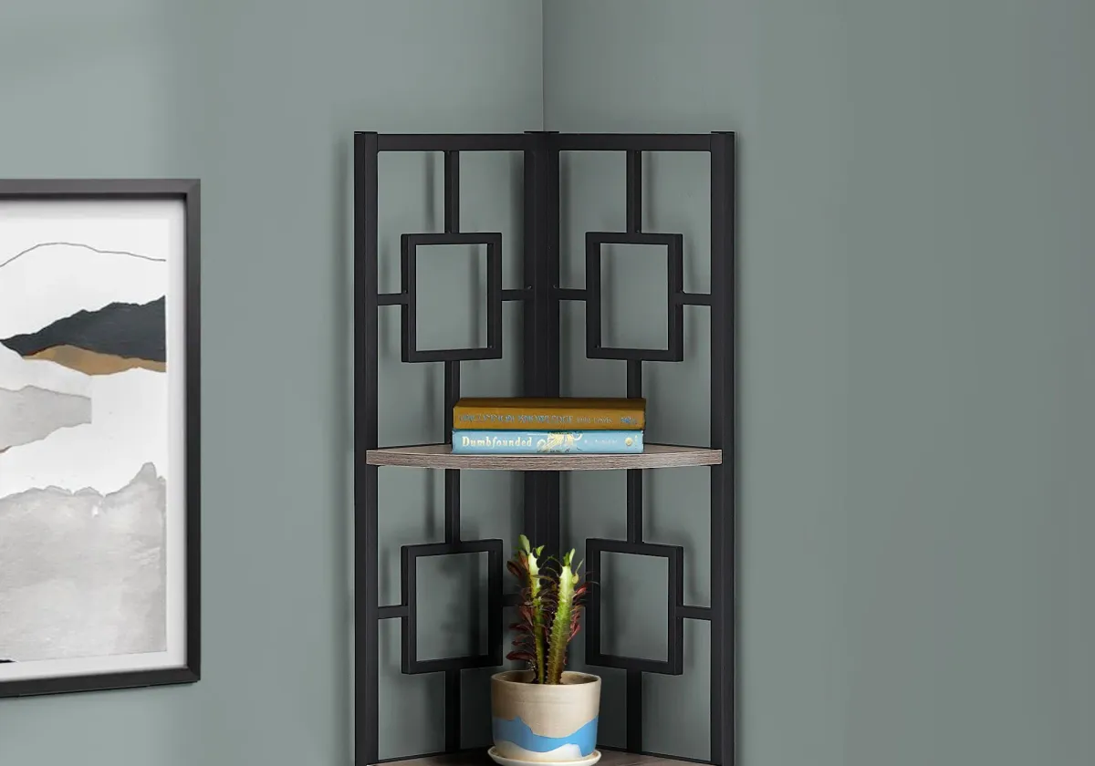 4 Tier Bookshelf, Bookcase, Etagere, Corner, For Office, Contemporary & Modern