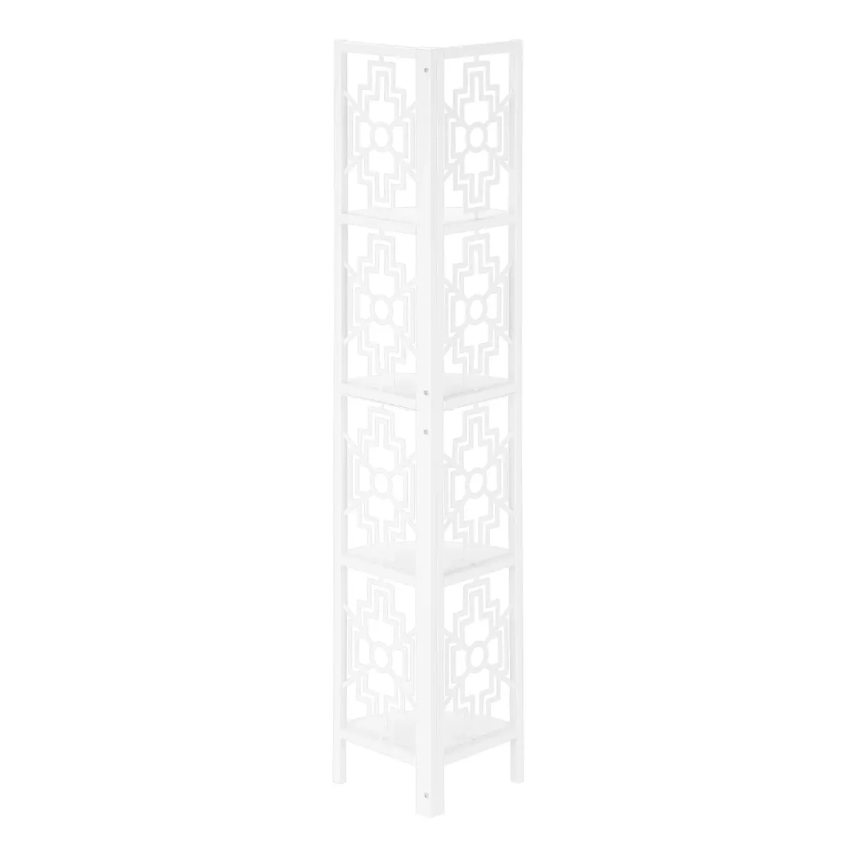 Bookshelf, Bookcase, Etagere, 4 Tier Corner, For Office, Transitional