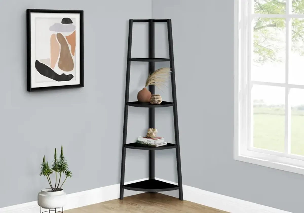 Bookshelf, Etagere, Corner, 4 Tier, Office, Contemporary & Modern