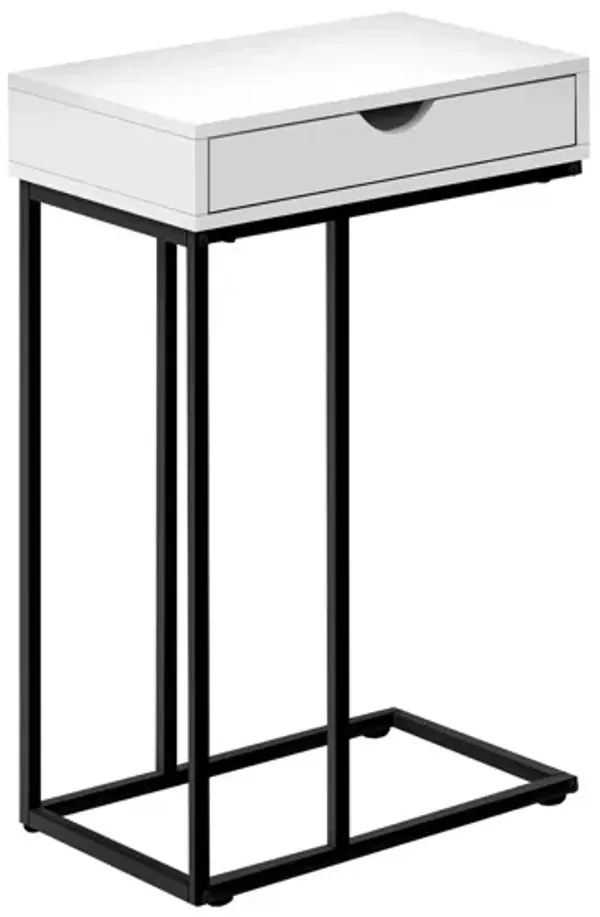 Accent Table, C - Shaped Contemporary & Modern Versatile Design