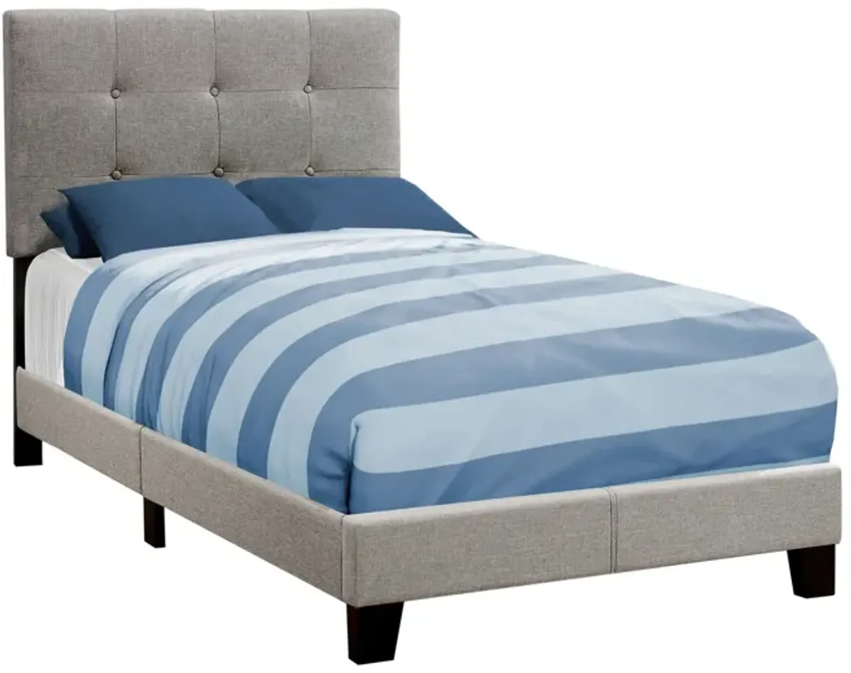 Bed, Upholstered, Frame Only, Transitional