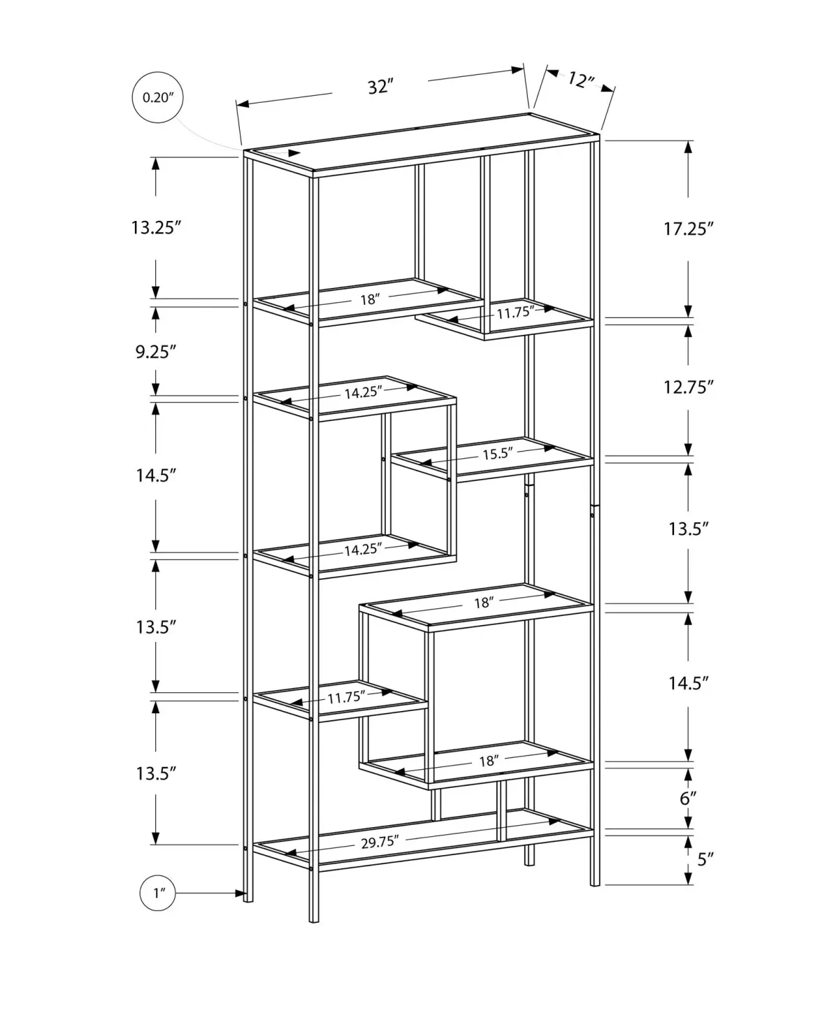 Bookshelf, Bookcase, Etagere, For Office, Contemporary & Modern