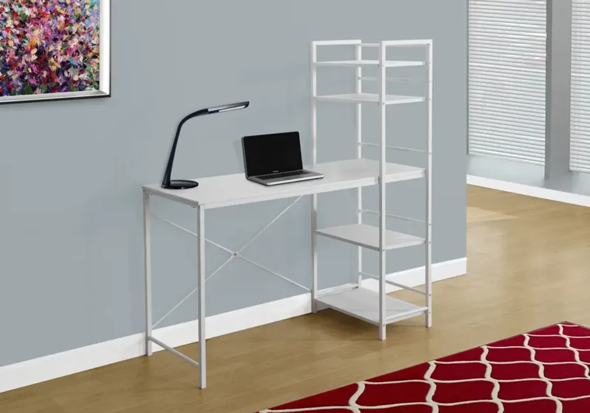 Computer Desk For Home Office, Laptop Storage Shelves