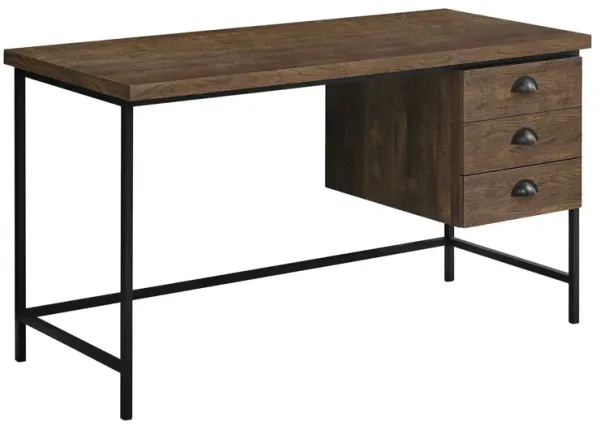 Computer Desk For Home Office, Laptop, 3 Storage Drawers, Contemporary & Moder
