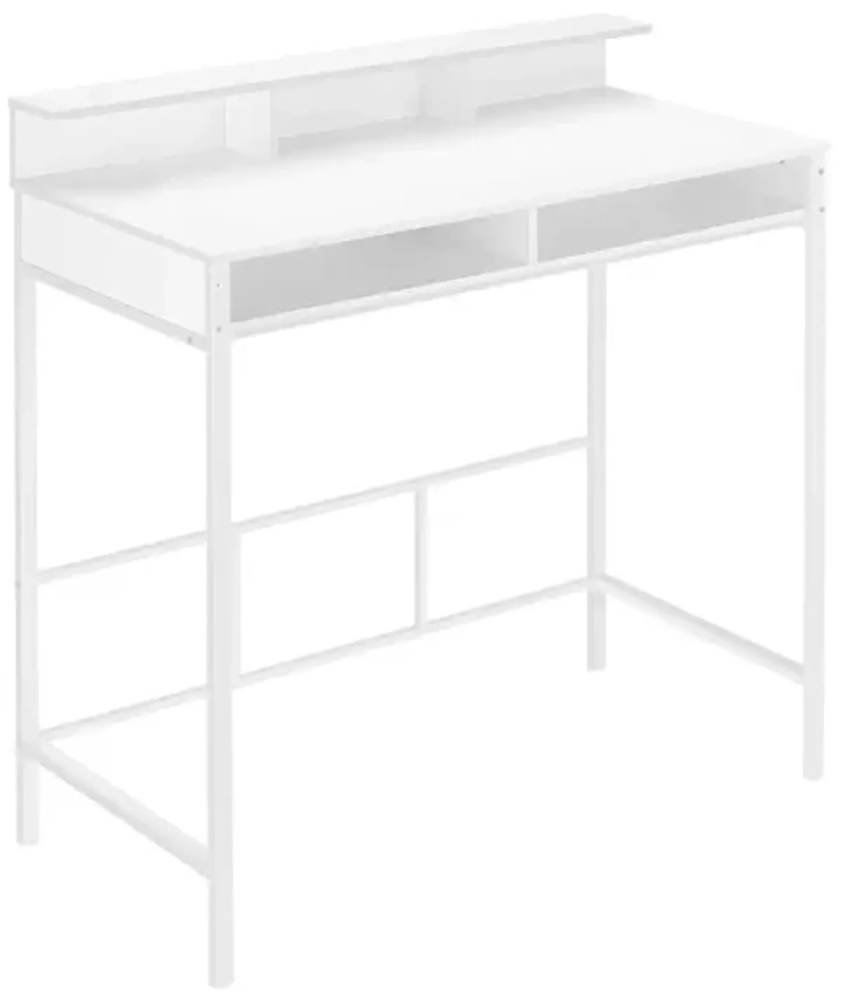 Computer Desk For Home Office, Standing, Storage Shelves, Laptop, Contemporary & Modern