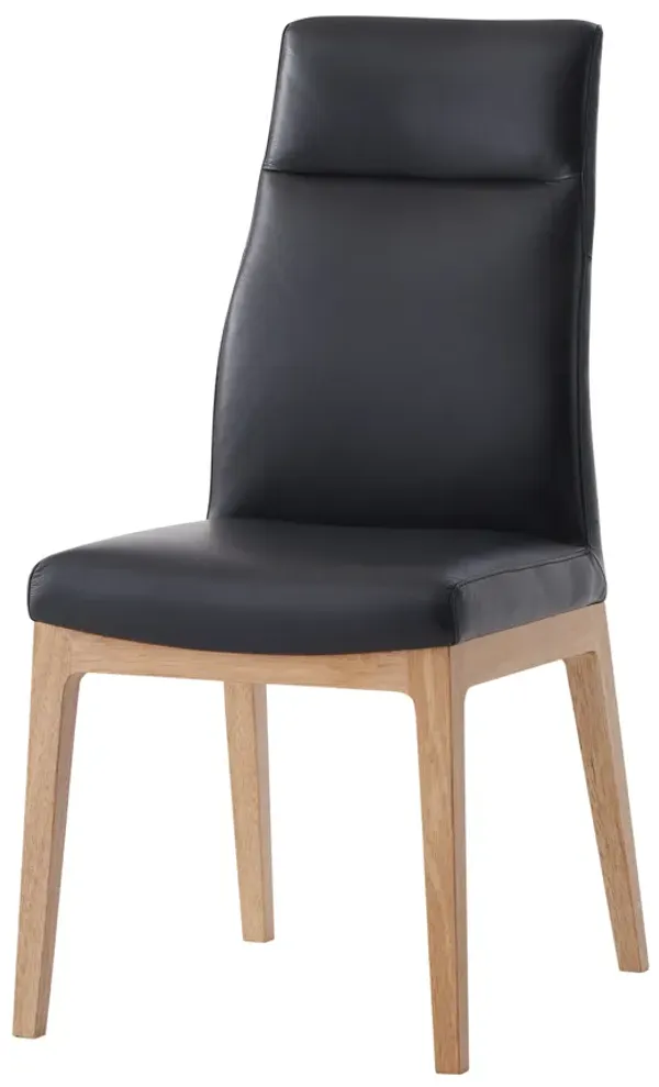 Raquan - Leather Side Chair (Set of 2) - Black Pu