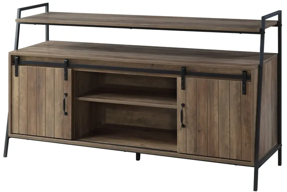 Rashawn - Rustic TV Stand - Oak