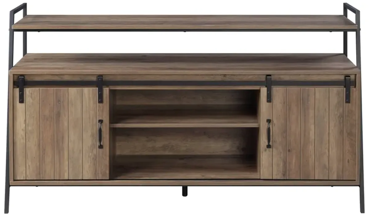 Rashawn - Rustic TV Stand - Oak