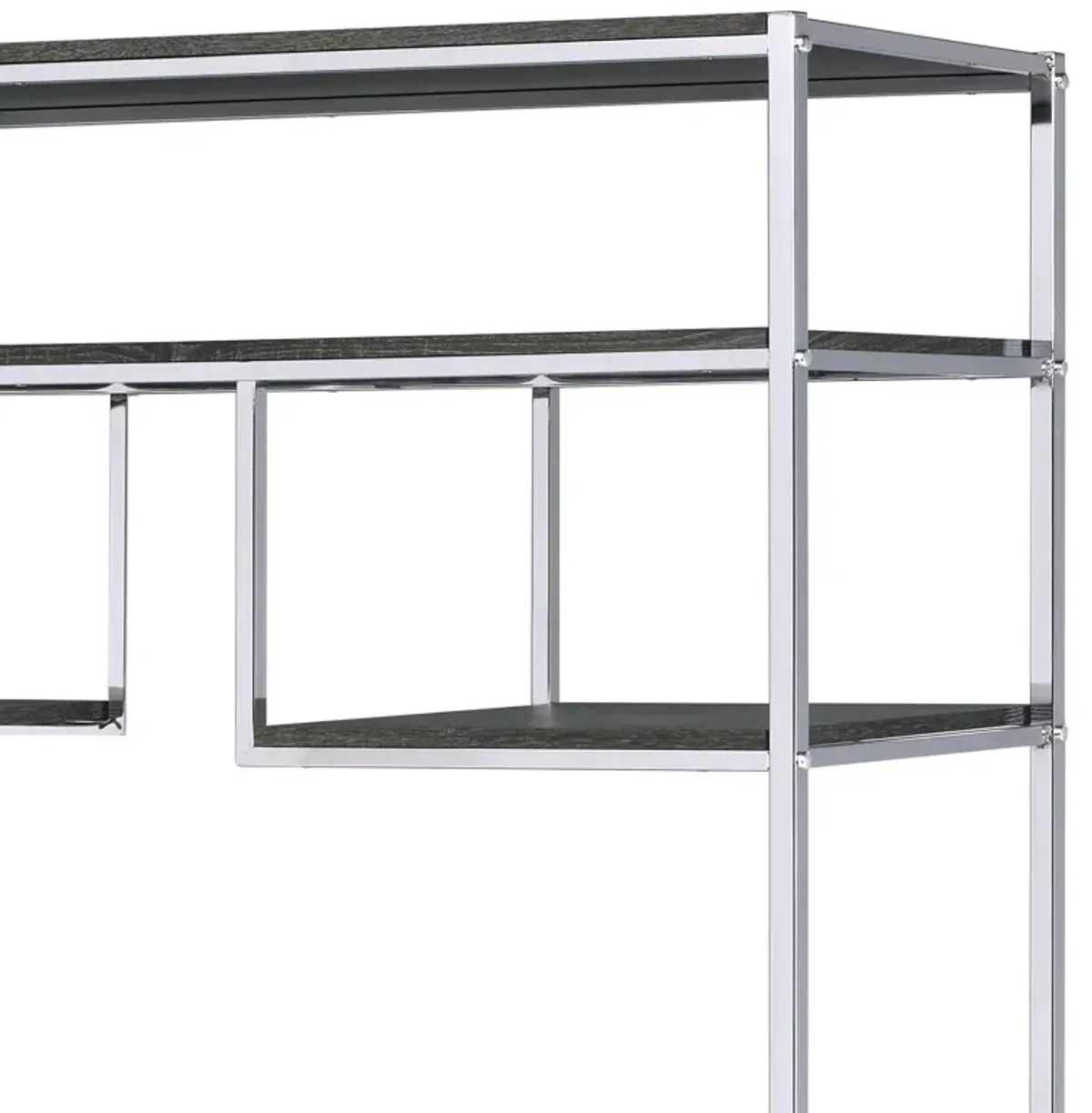 Vonara - Bookshelf - Chrome / Gray / Oak