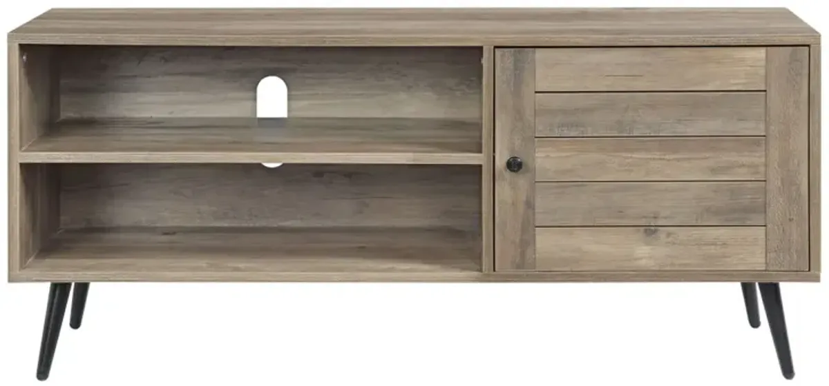 Baina - II Rustic TV Stand - Black / Oak