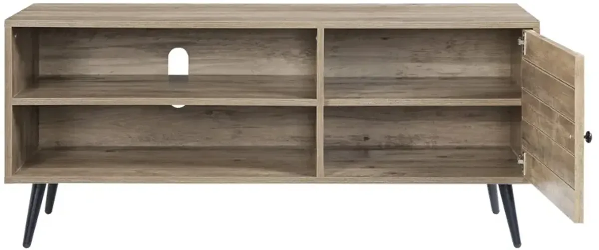 Baina - II Rustic TV Stand - Black / Oak