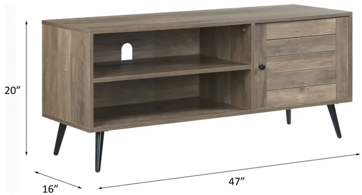 Baina - II Rustic TV Stand - Black / Oak