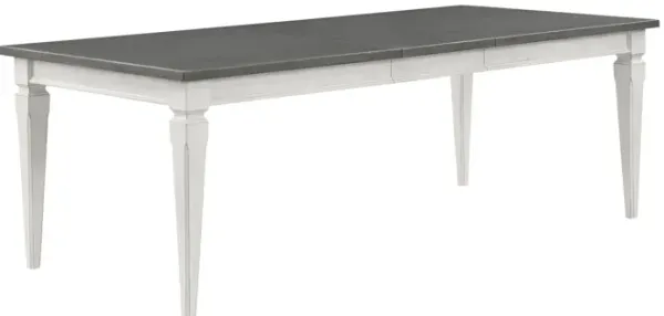 Katia - Dining Table With Leaf - Gray / White