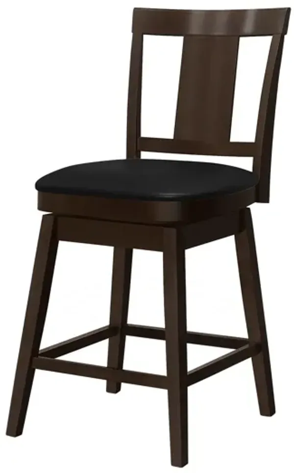 Swivel Bar Stool Counter Height, Transitional (Set of 2)