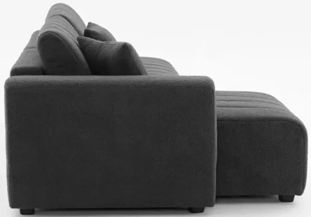 Jessica - Lamb Wool Sectional Sofa With Chaise