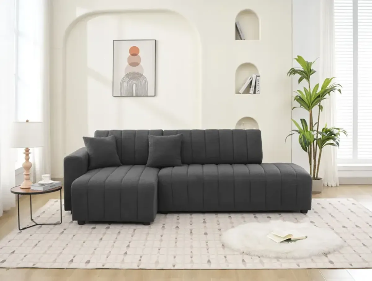 Jessica - Lamb Wool Sectional Sofa With Chaise