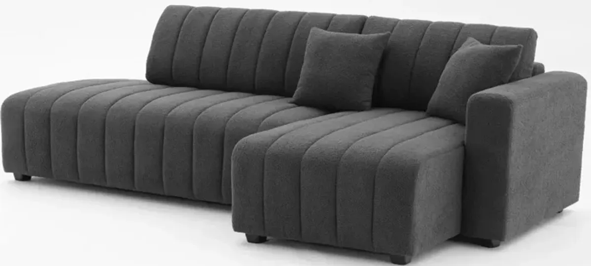 Jessica - Lamb Wool Sectional Sofa With Chaise