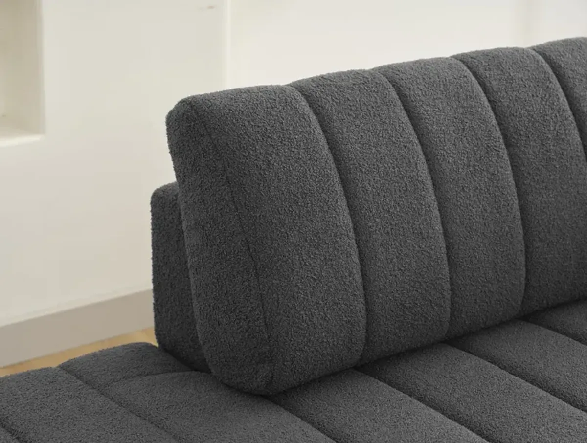 Jessica - Lamb Wool Sectional Sofa With Chaise