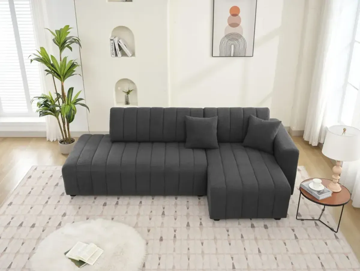 Jessica - Lamb Wool Sectional Sofa With Chaise