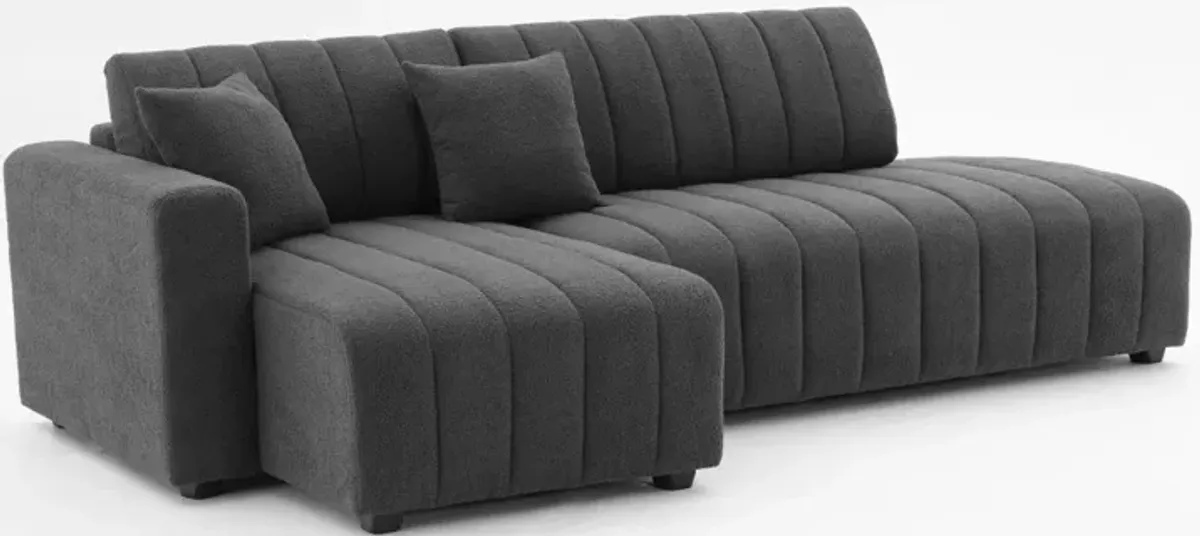 Jessica - Lamb Wool Sectional Sofa With Chaise