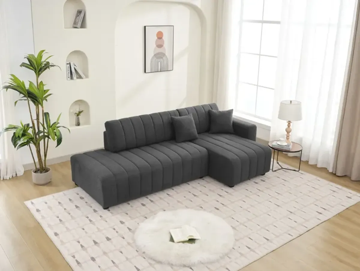 Jessica - Lamb Wool Sectional Sofa With Chaise