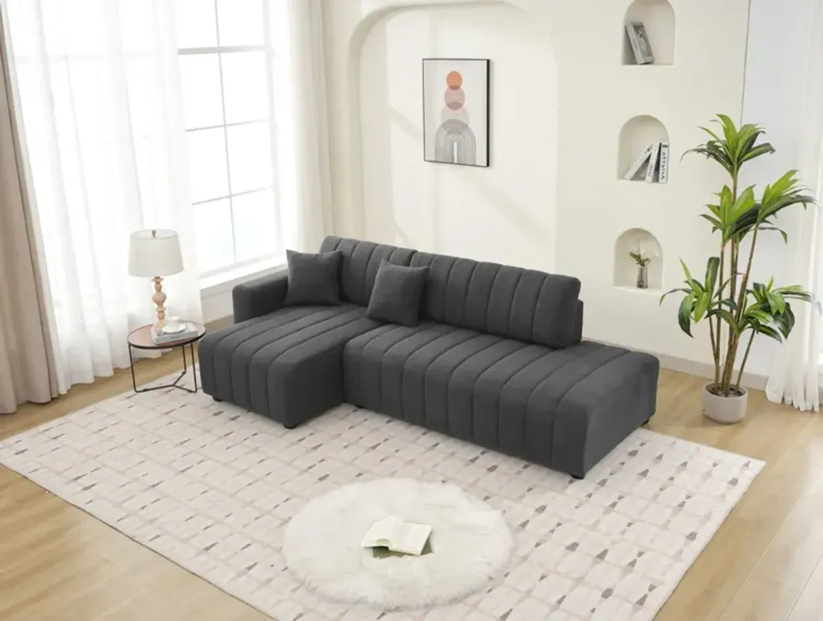 Jessica - Lamb Wool Sectional Sofa With Chaise