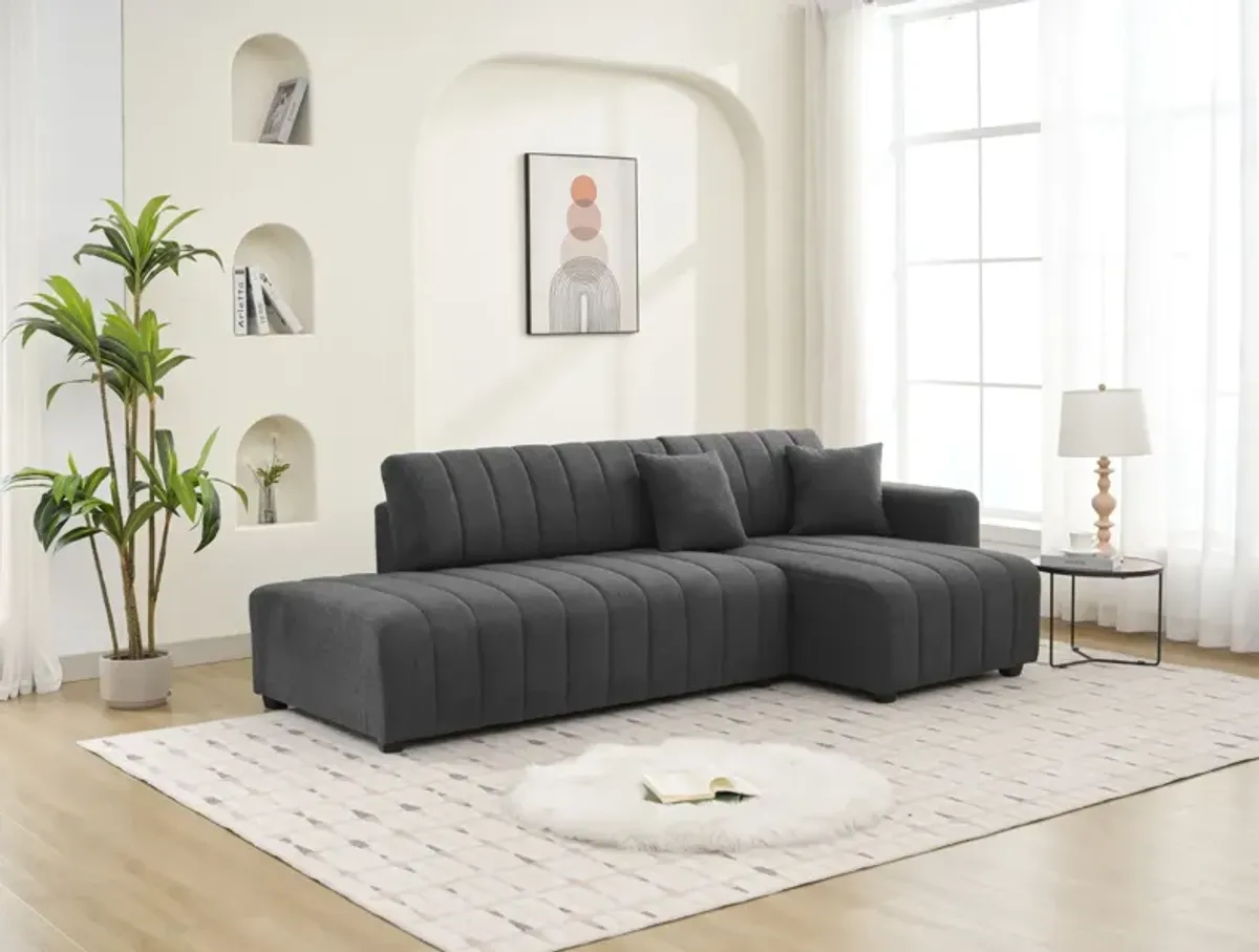 Jessica - Lamb Wool Sectional Sofa With Chaise