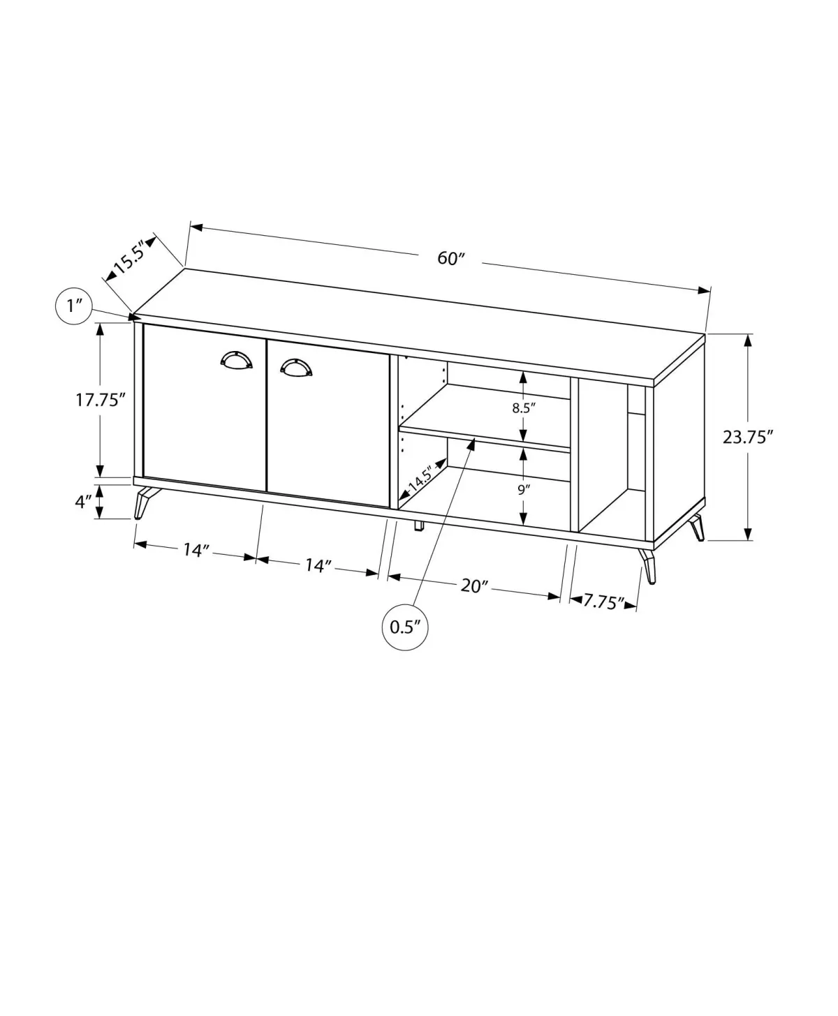 TV Stand, Console, Media Entertainment Center, Storage Cabinet, Contemporary & Modern