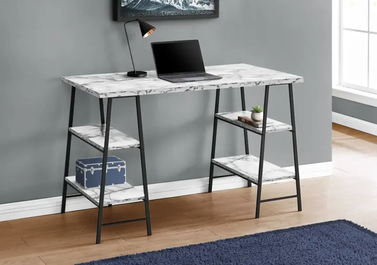 Computer Desk For Home Office, Laptop, Storage Shelves, Contemporary & Modern