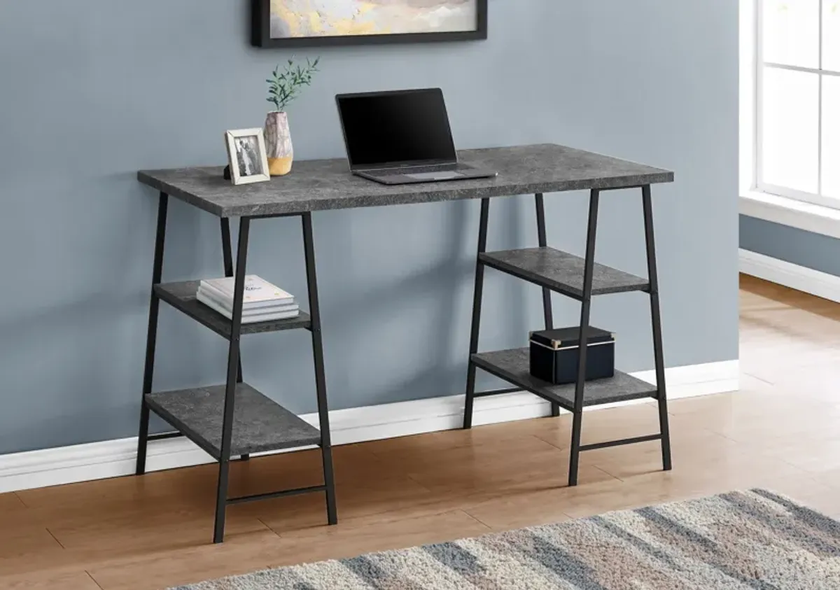 Computer Desk For Home Office, Laptop, Storage Shelves, Contemporary & Modern